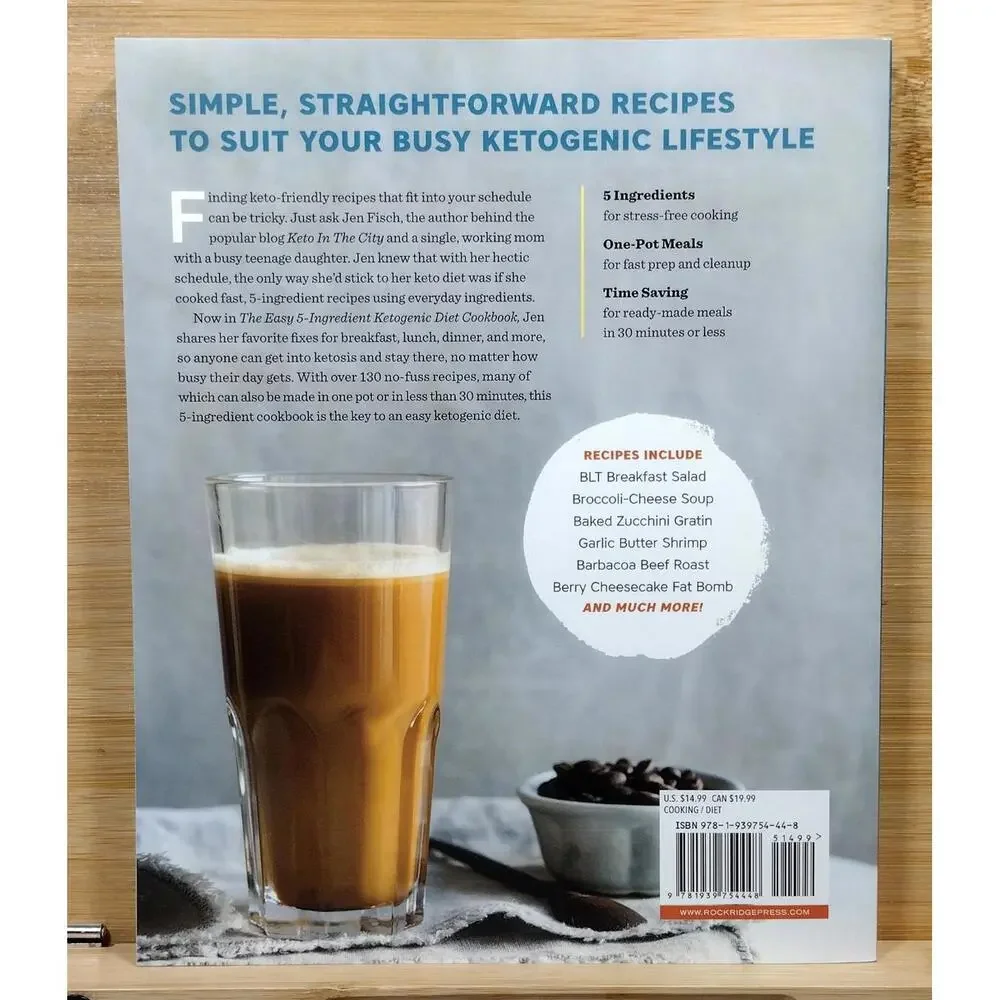 The Easy 5-Ingredient Ketogenic Diet Cookbook by Jen Fisch‎